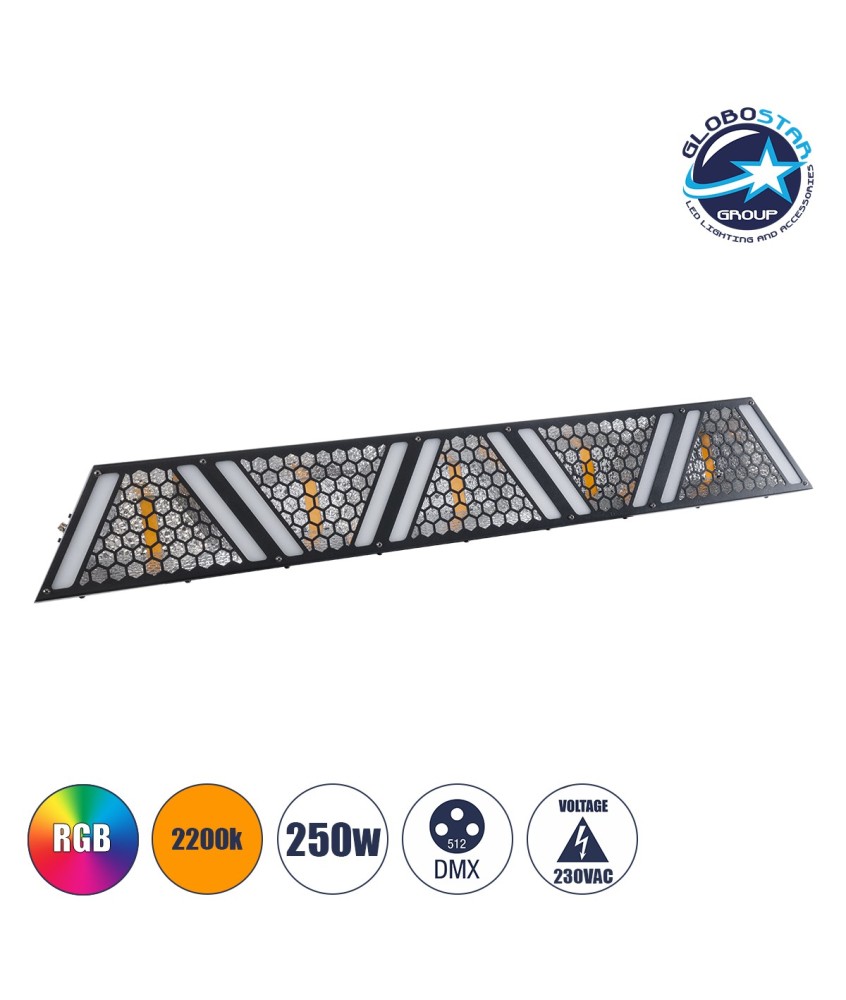 HEXA® HALO 51200 Stage Φωτιστικό Ειδικών Εφέ Digital Matrix Pixel & Blinder LED 295W 120° AC 220-240V IP20 5 x 50W COB Chip & 90 x 0.5W SMD5050 Chip Ultra Θερμό Λευκό 2200K & Πολύχρωμο RGB Dimmable DMX512 Protocol - Μ100 x Π13 x Υ10.5cm - 2 Χρόνια Εγγύηση